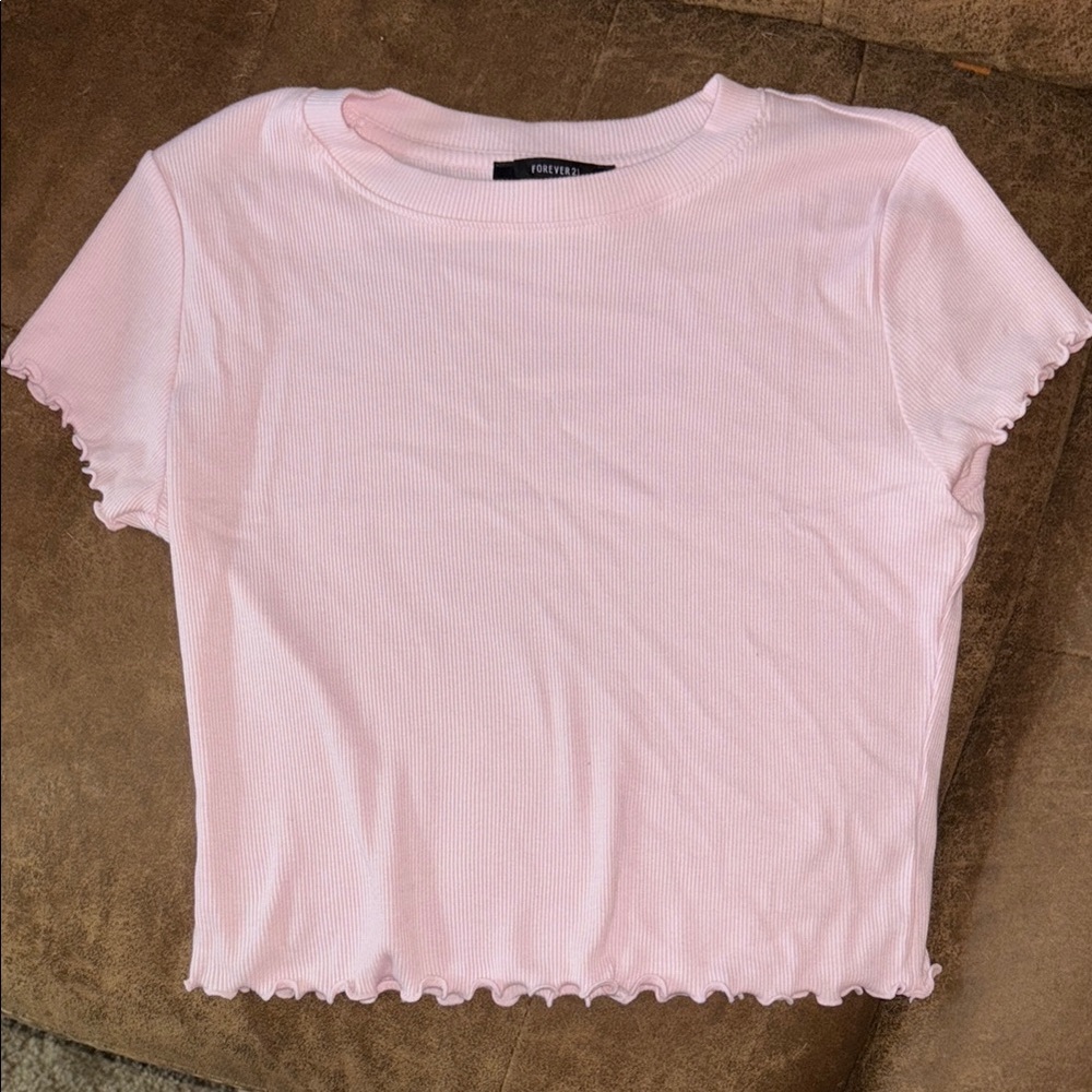 Forever 21 Pink Ribbed Top